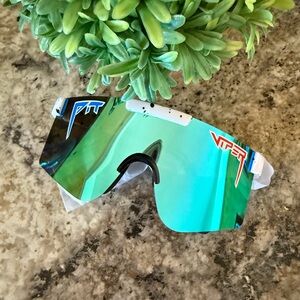 Pit Viper Reflective Blue and Green Sunglasses kids 2-5 y